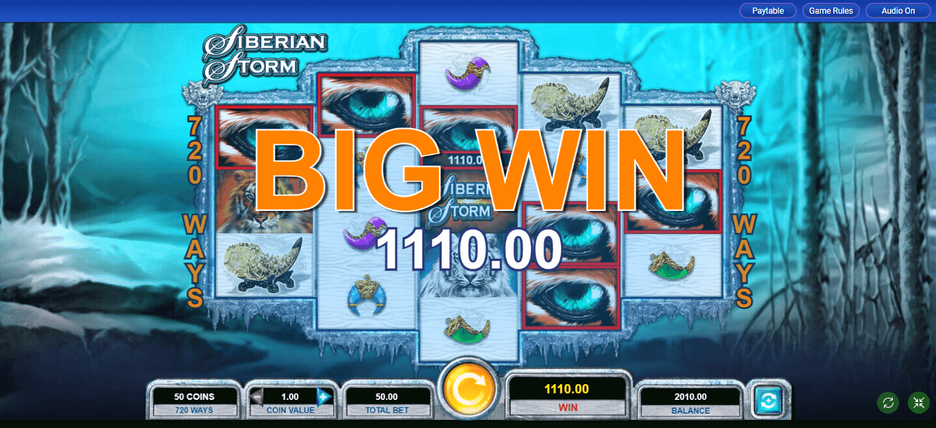 Siberian Storm Big win