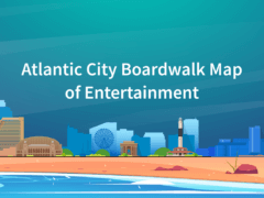 Atlantic City Boardwalk Map of Entertainment