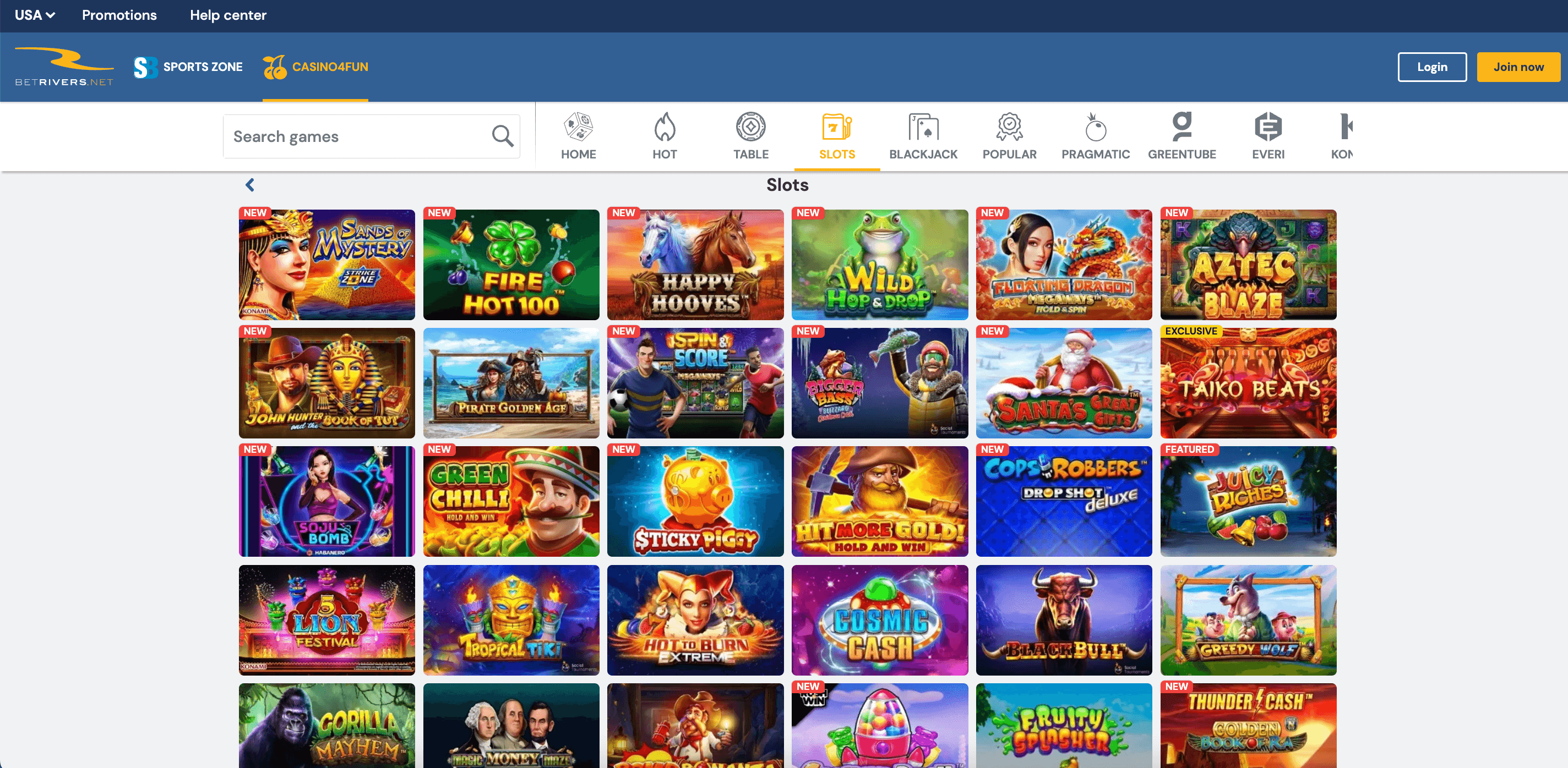 BetRivers Social Casino Slot Games