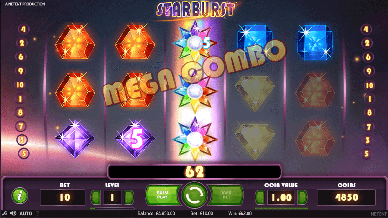 Starburst Slot Mega Combo Win 